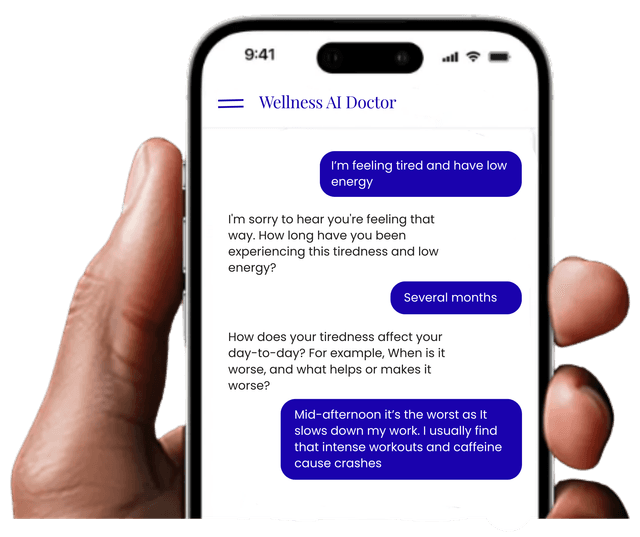 AI Doctor chat interface on phone