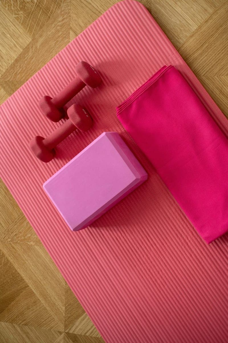 Pink yoga blocks for fitness and wellness