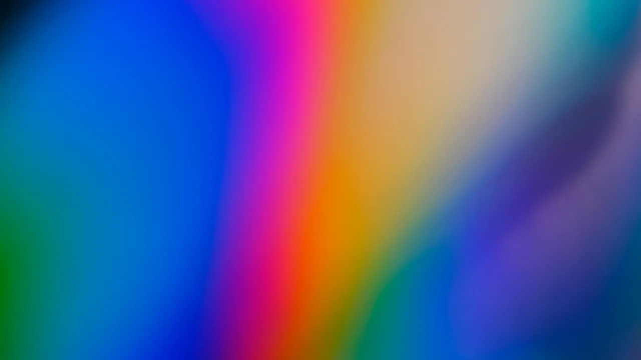 A band of spectrum light running from blue through to red