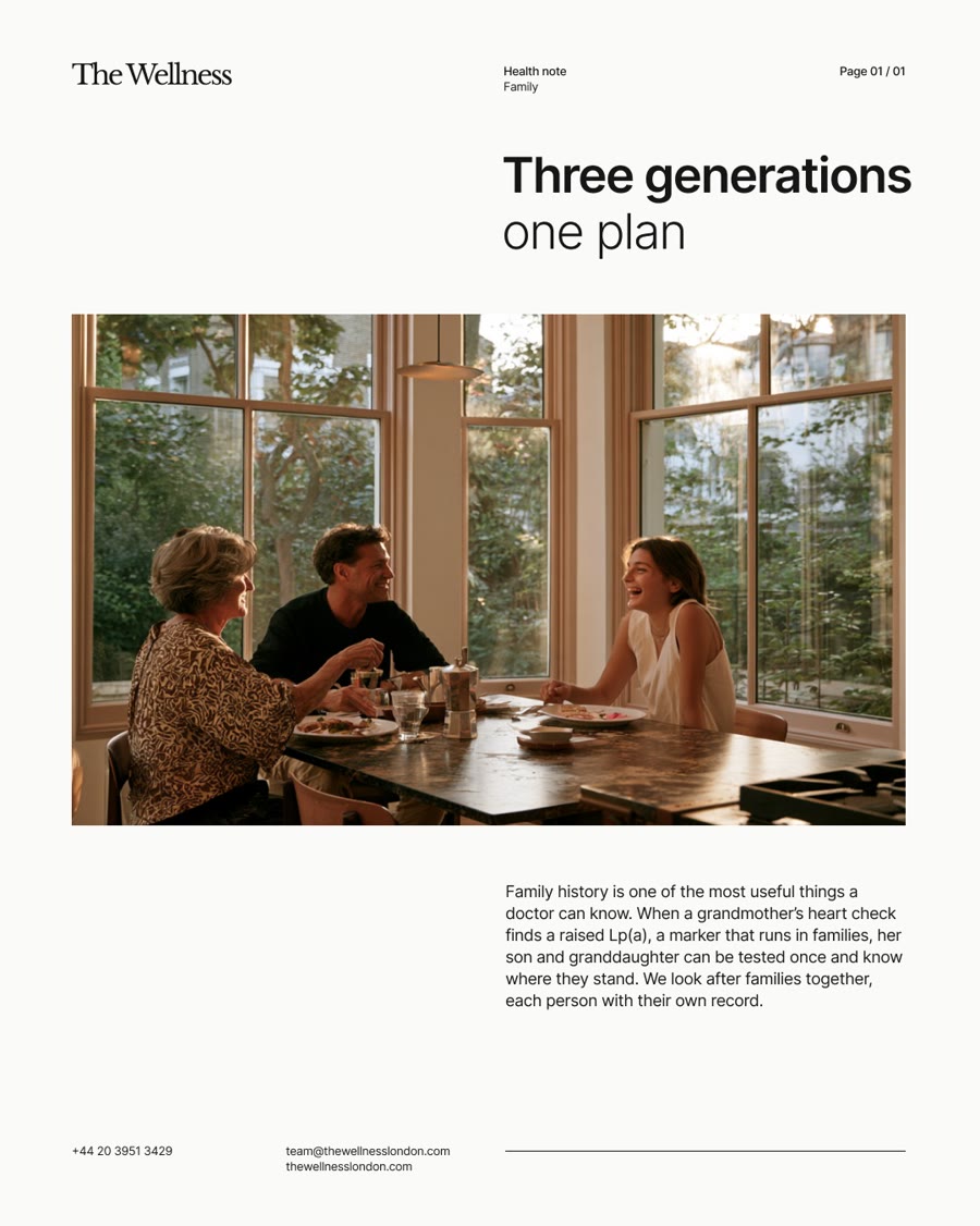 Health note: Three generations, one plan