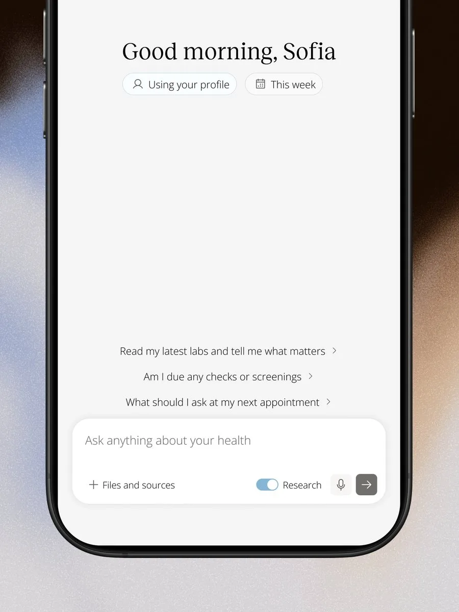 The Wellness app — good morning, Sofia