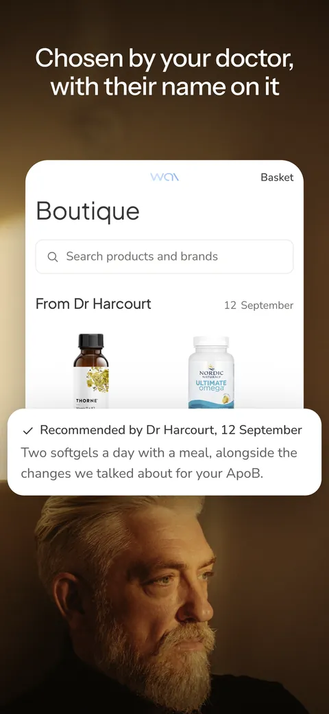 The wai Profile app. Recommended by your doctor, named and dated.