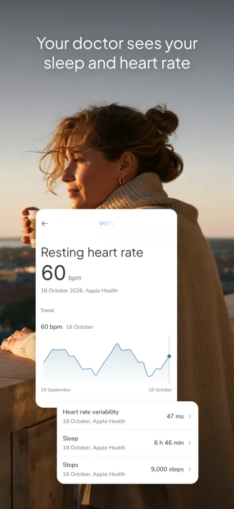 The wai Profile app. Your doctor sees your sleep and heart rate beside your bloods.